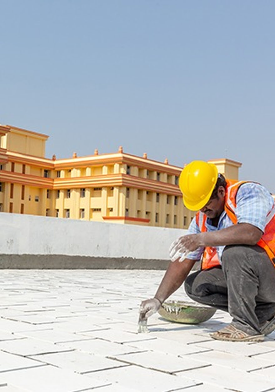 Heat reflective tiles